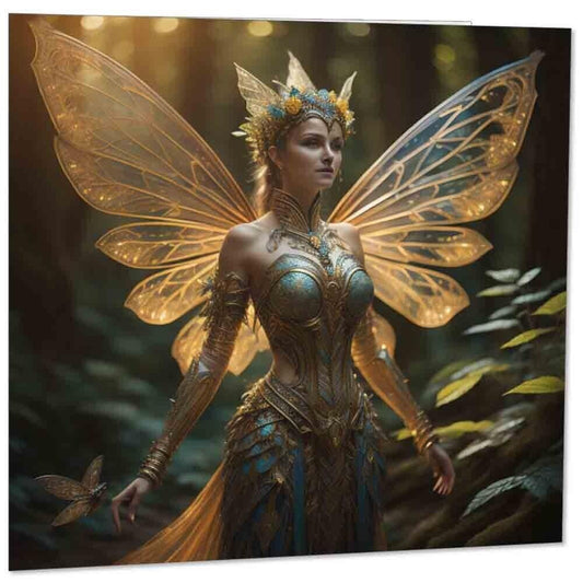 Fairy Greeting Card - Woodland Fantasy Magical 145mm x 145mm