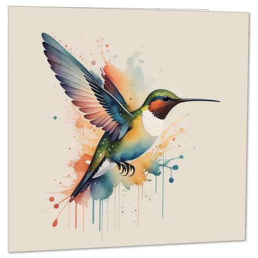 Hummingbird Greeting Card 145 x 145mm