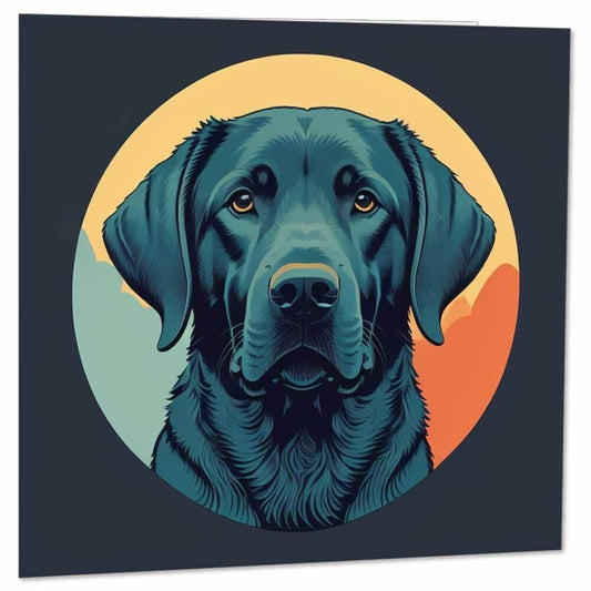 Labrador Greeting Card BLack Labrador Retriever Birthday Card 145 x 145mm