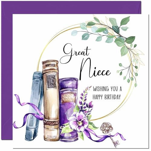 Birthday Card for women Floral Watercolour Book Beautiful