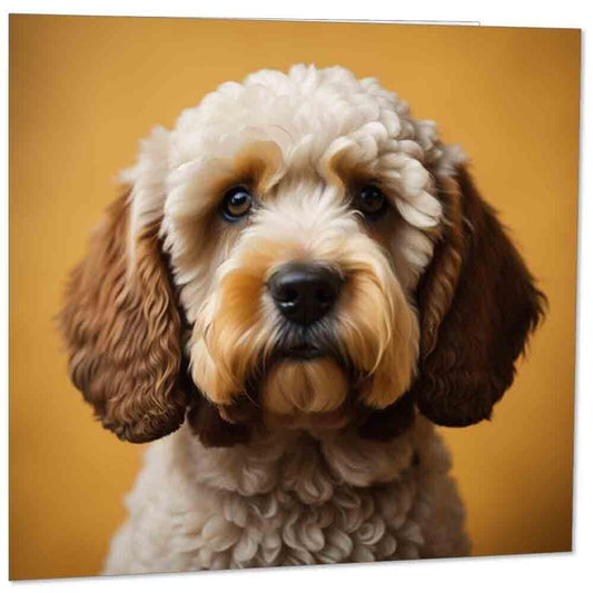 Cockapoo Greeting Card - Cute Cockapoo Face 145mm x 145mm