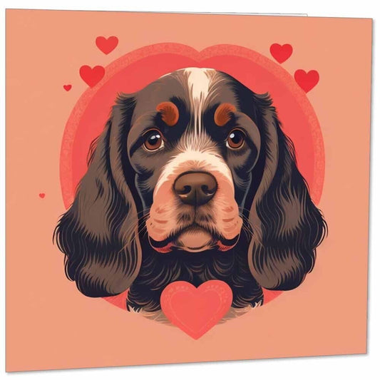 Love Heart Cocker Spaniel Greeting Card - 145mm x 145mm