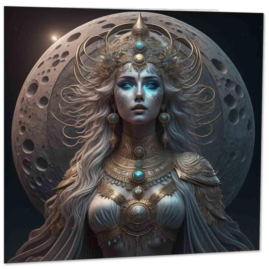 Moon Goddess Greeting Card - Hecate Hekate Pagan Paganism 145mm x 145mm