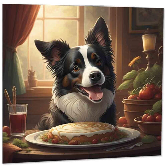 Border Collie Birthday Card - With Envelope 145mm x 145mm