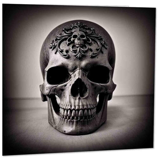 Skull Greeting Card - Gothic Skull Card 145mm x 145mm