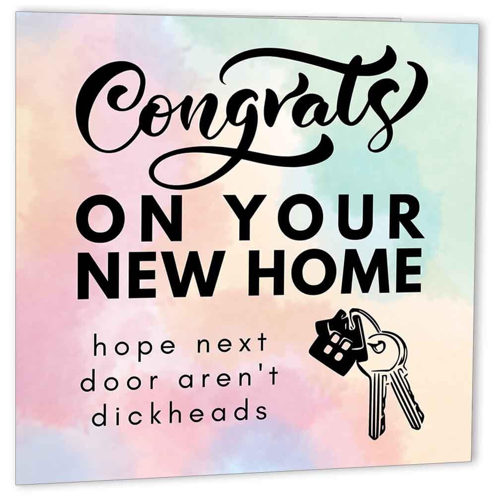 Funny House warming Cards Rude - Di**Heads - banter Joke New Home card