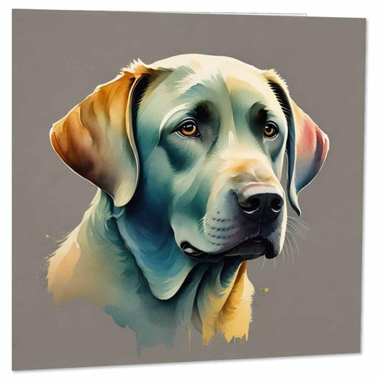 Watercolour Labrador Birthday Card Labrador Dog Greeting Cards 145 x 145mm