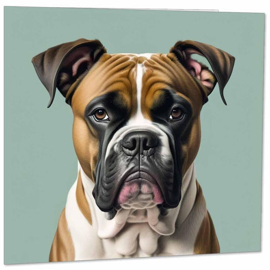 Boxer Dog Greeting Card Birthday Card 145mm x 145mm
