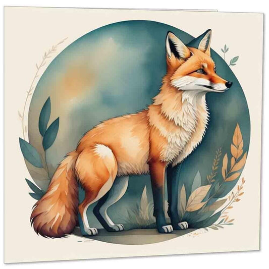 Fox Greeting Card - Square 145mm x 145mm