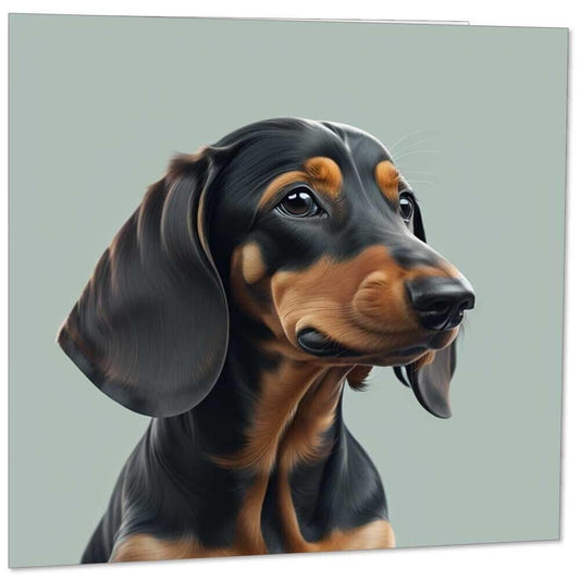 Dachshund Greeting Card - Dachshund Card - 145mm x 145mm