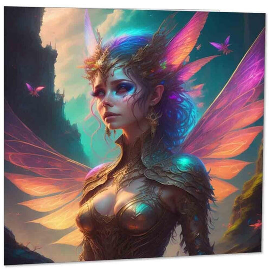 Fairy Greeting Card - Pixie Beautiful Fantasy Card 145mm x 145mm
