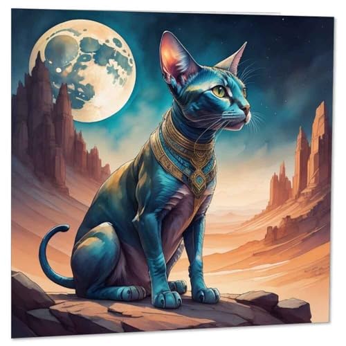 Sphynx Cat Greeting Card - Sphynx Birthday Card 145 x 145mm