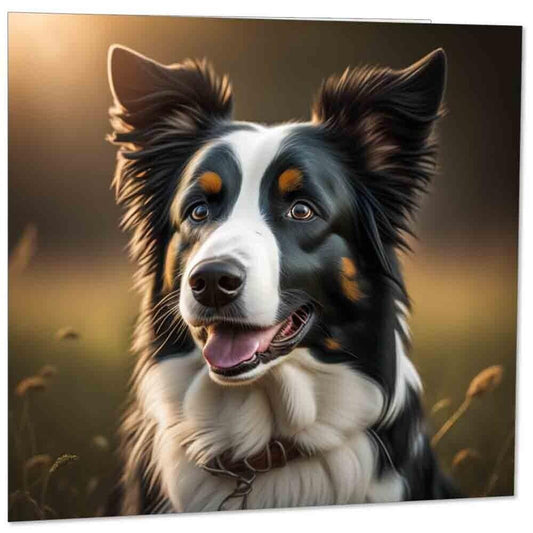 Border Collie Greeting Card - With Envelope 145mm x 145mm