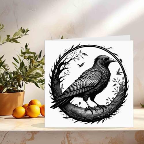 Crow Raven Greeting Card 145 x 145mm