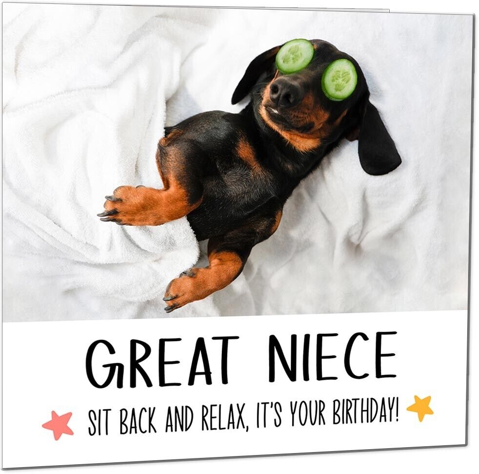 Birthday Card - Relax Dog Dachshund Funny
