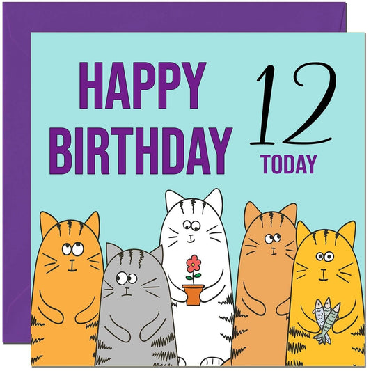 Happy Birthday Card - Cute Cats