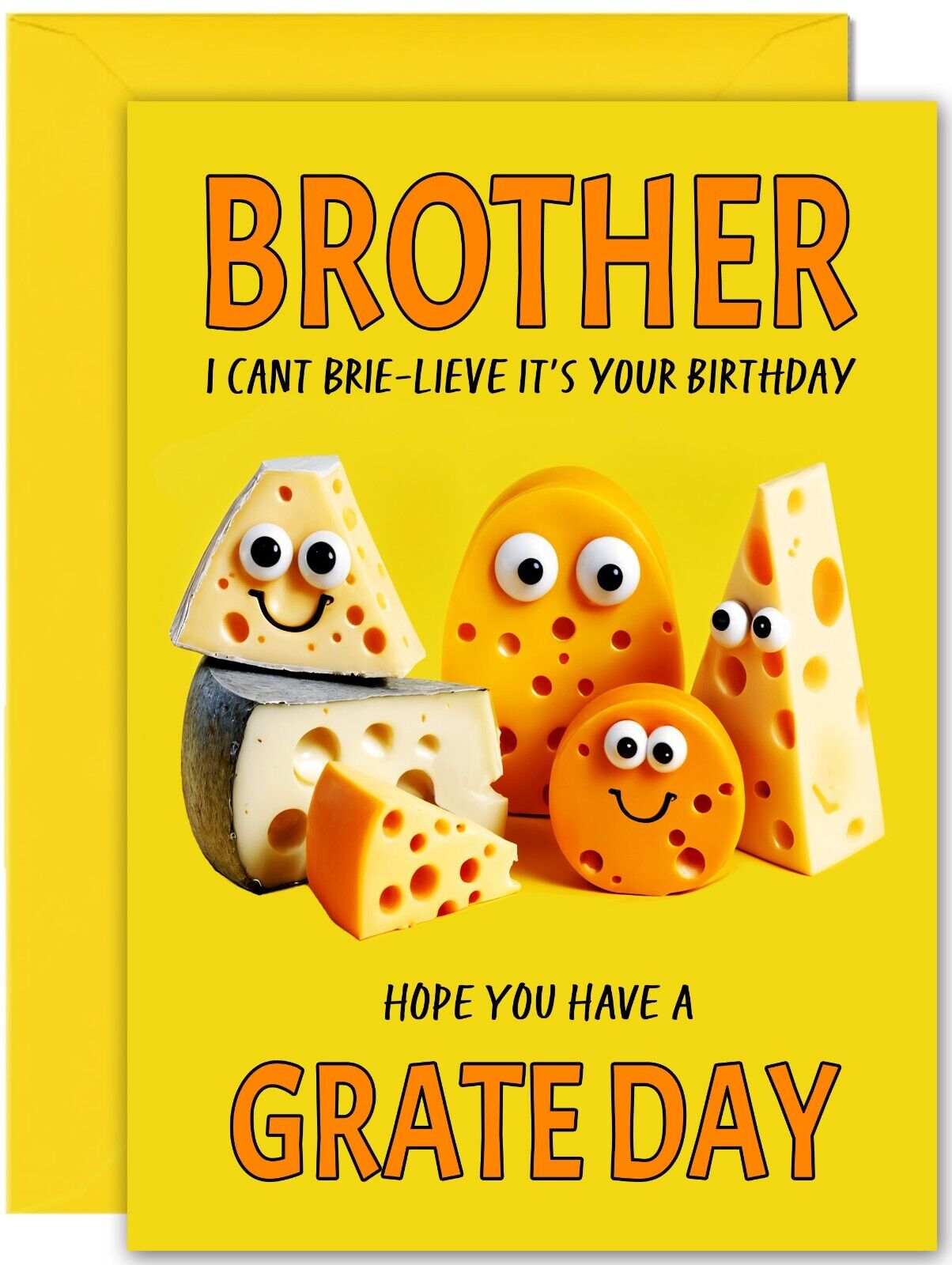 Cheesy Birthday Card - Large A5 Size - Cheese Funny