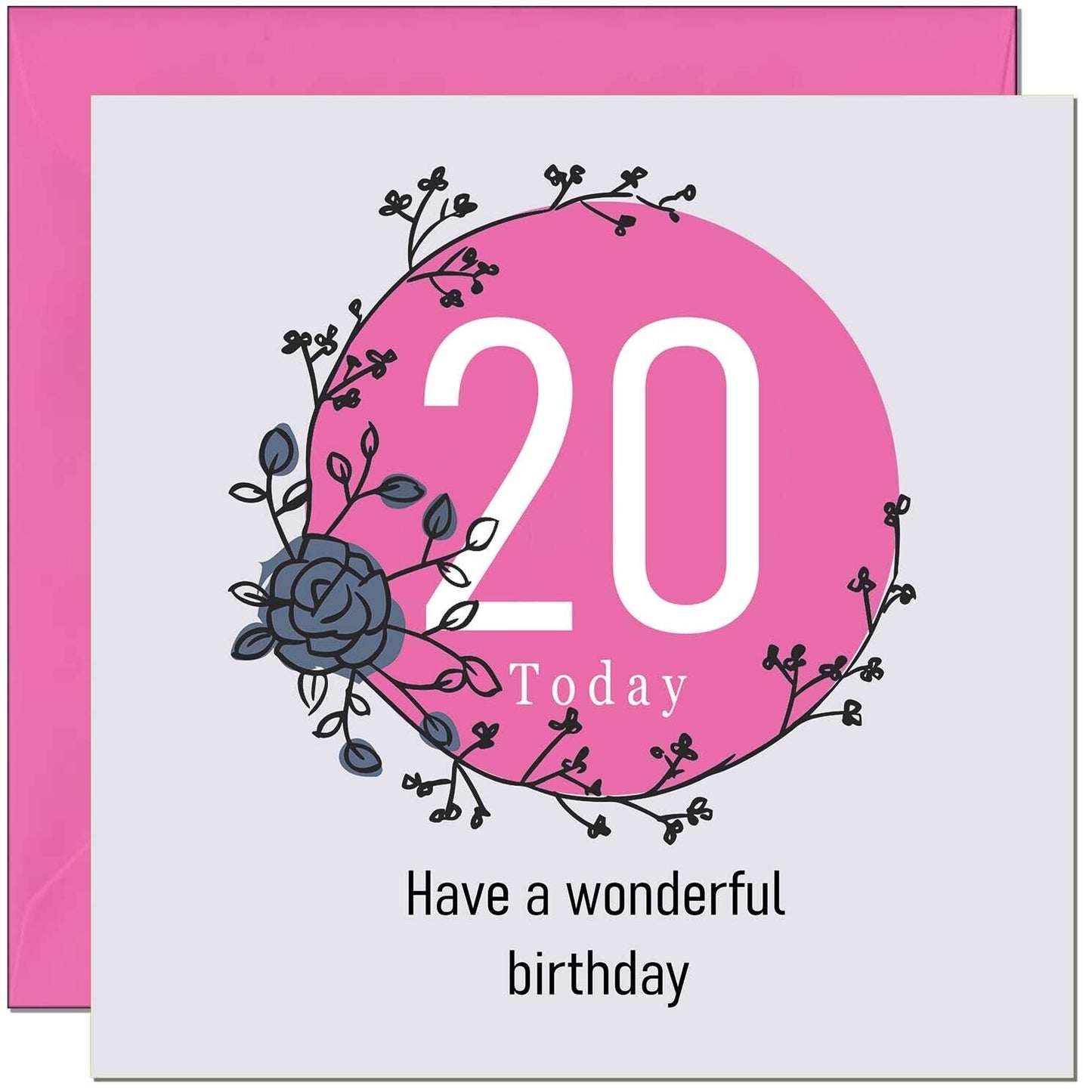 Birthday Card for Women Female - Classy Elegant Floral