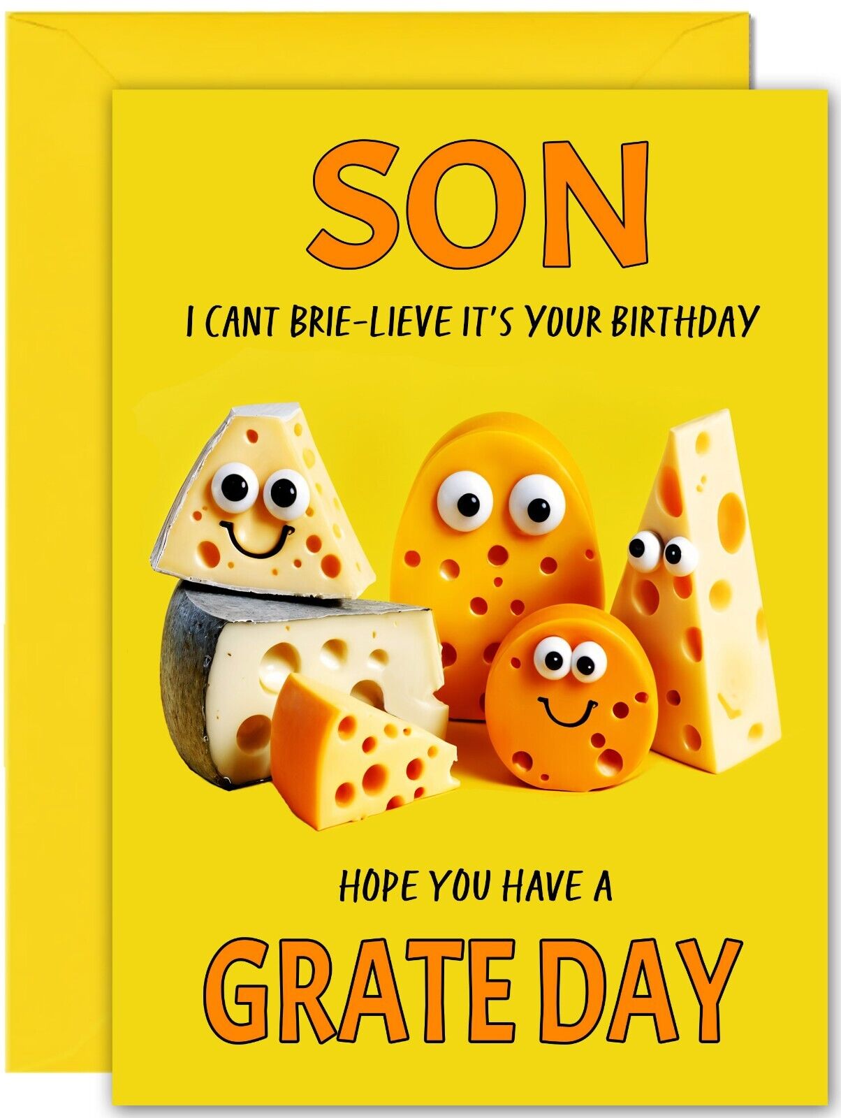 Cheesy Birthday Card - Large A5 Size - Cheese Funny