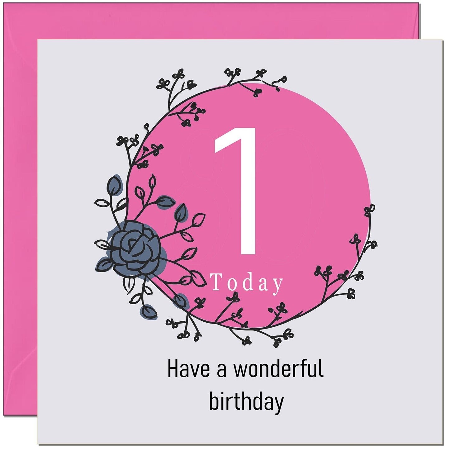 Birthday Card for Women Female - Classy Elegant Floral