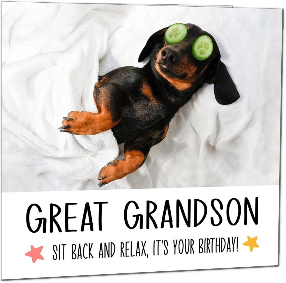 Birthday Card - Relax Dog Dachshund Funny