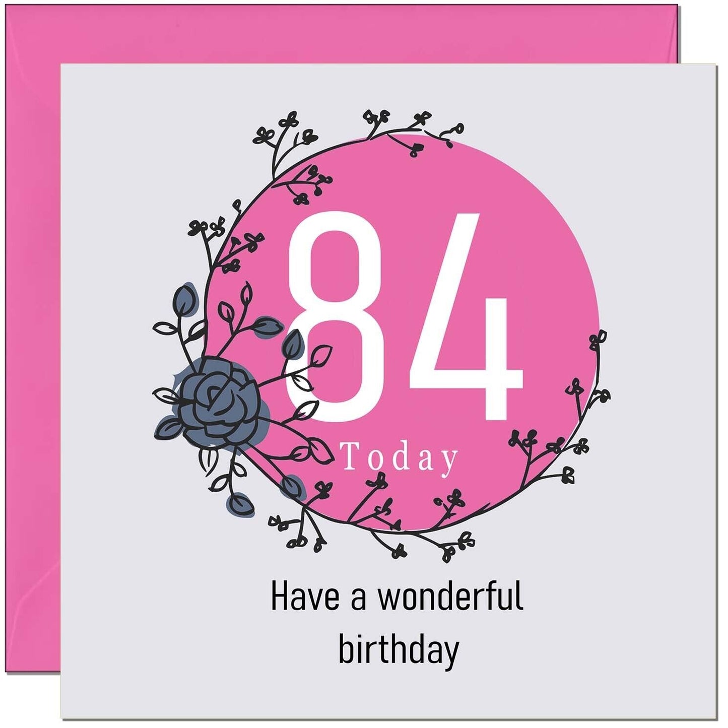 Birthday Card for Women Female - Classy Elegant Floral