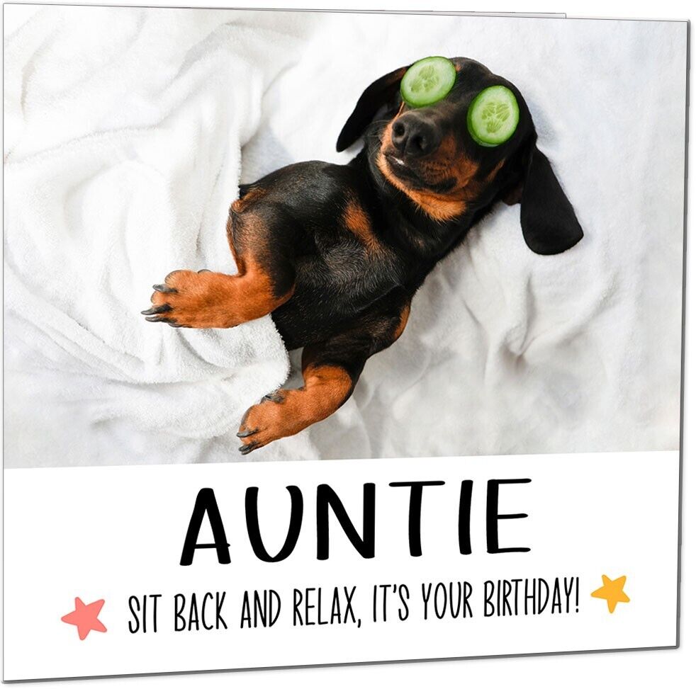 Birthday Card - Relax Dog Dachshund Funny