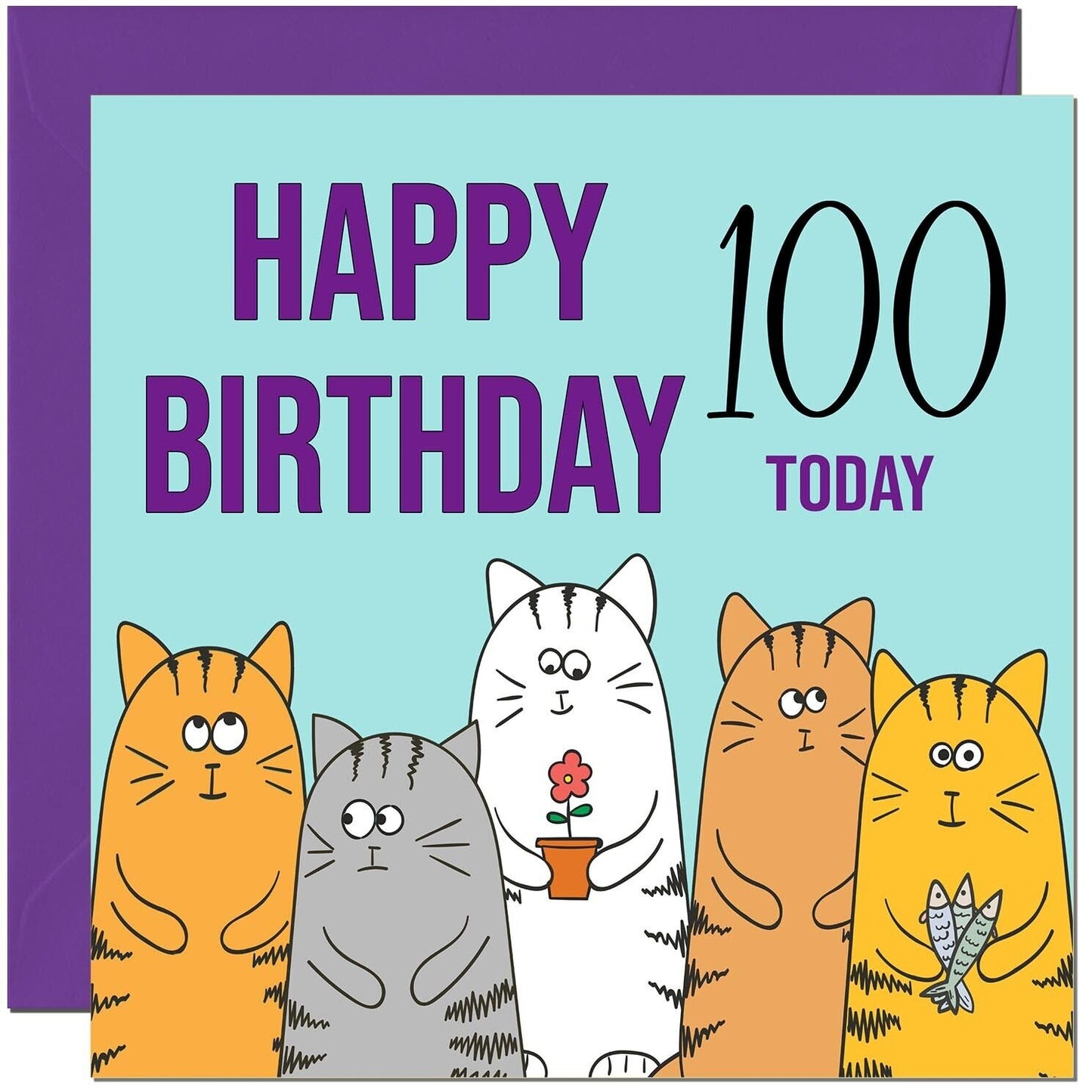 Happy Birthday Card - Cute Cats