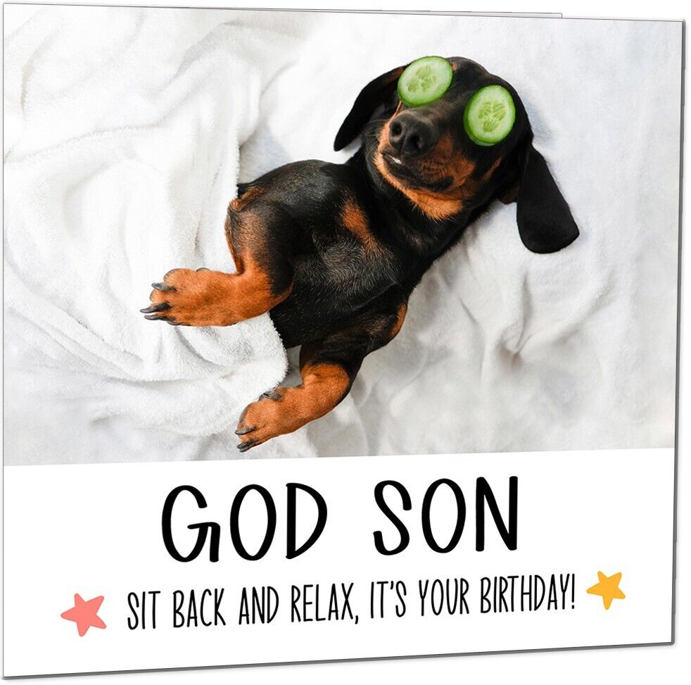 Birthday Card - Relax Dog Dachshund Funny