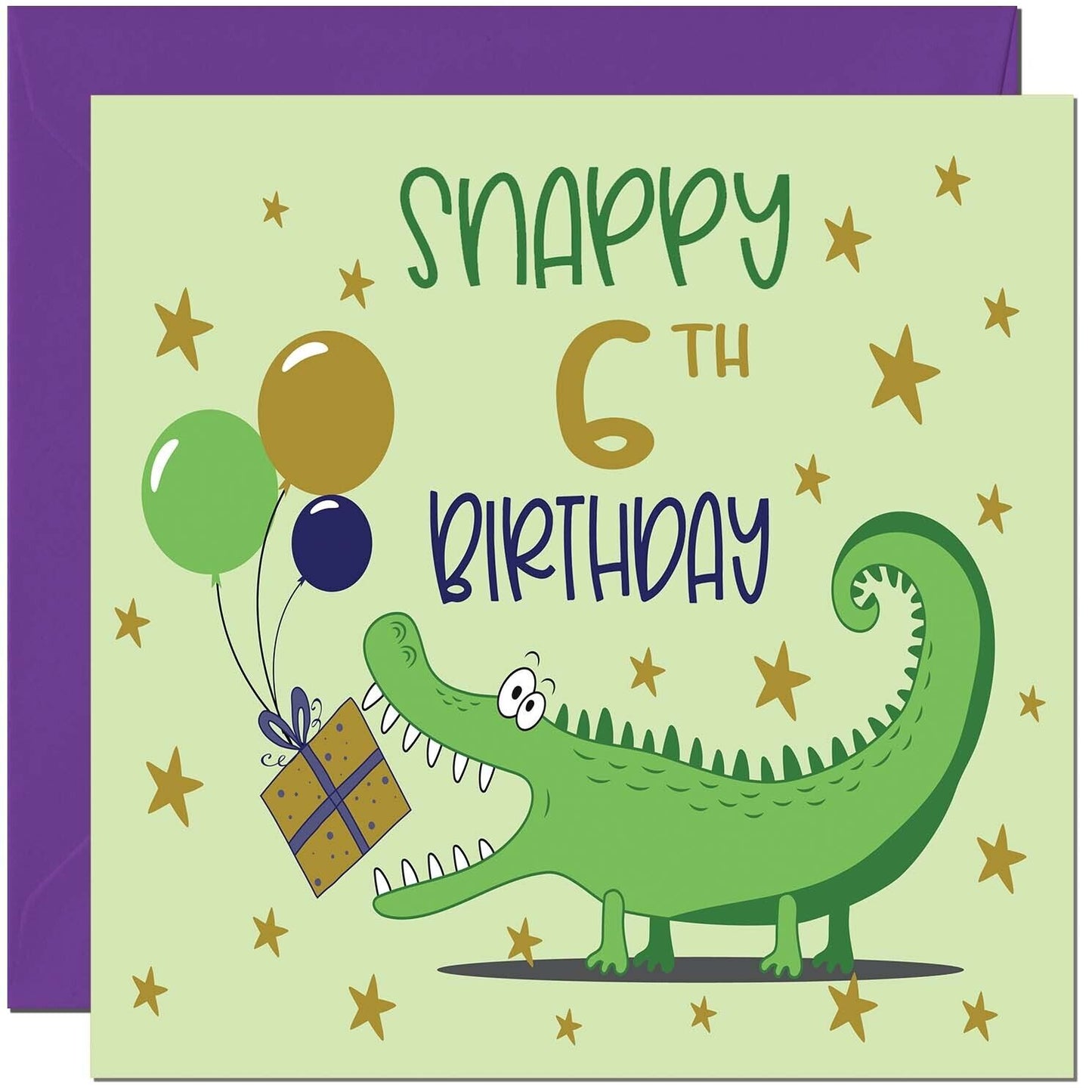 Funny Birthday Card - Snappy Birthday Crocodile