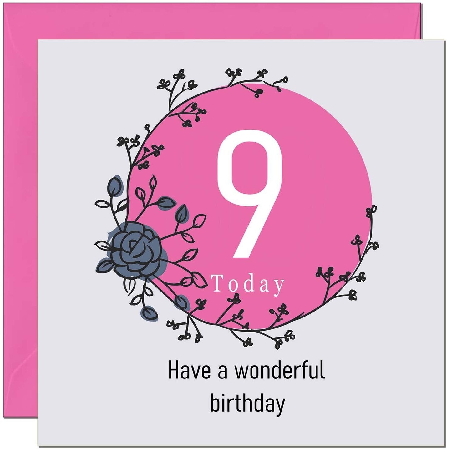 Birthday Card for Women Female - Classy Elegant Floral