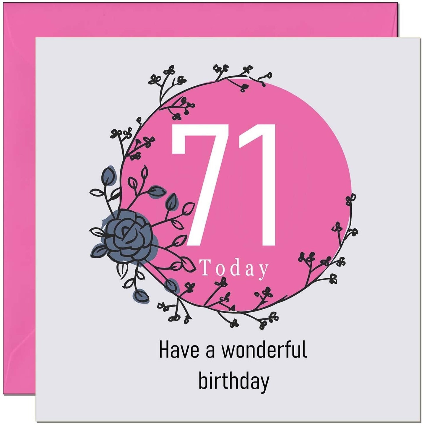 Birthday Card for Women Female - Classy Elegant Floral