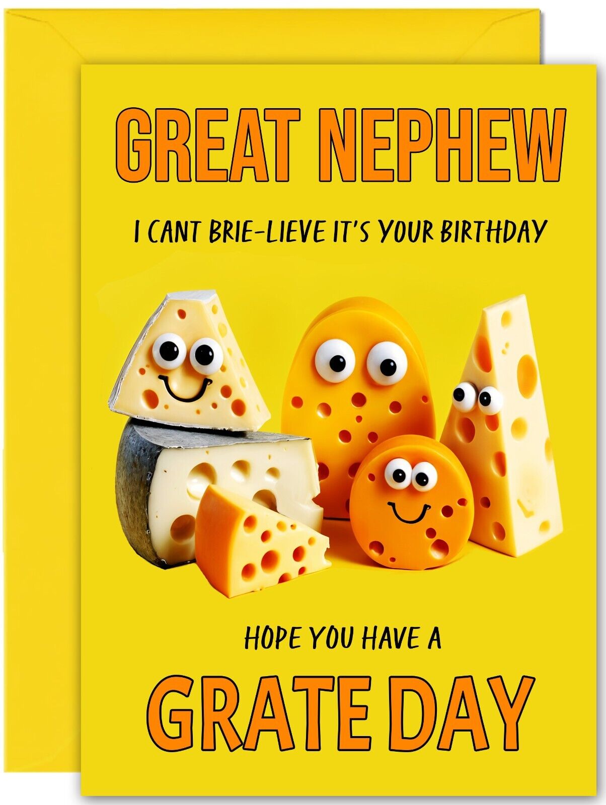 Cheesy Birthday Card - Large A5 Size - Cheese Funny
