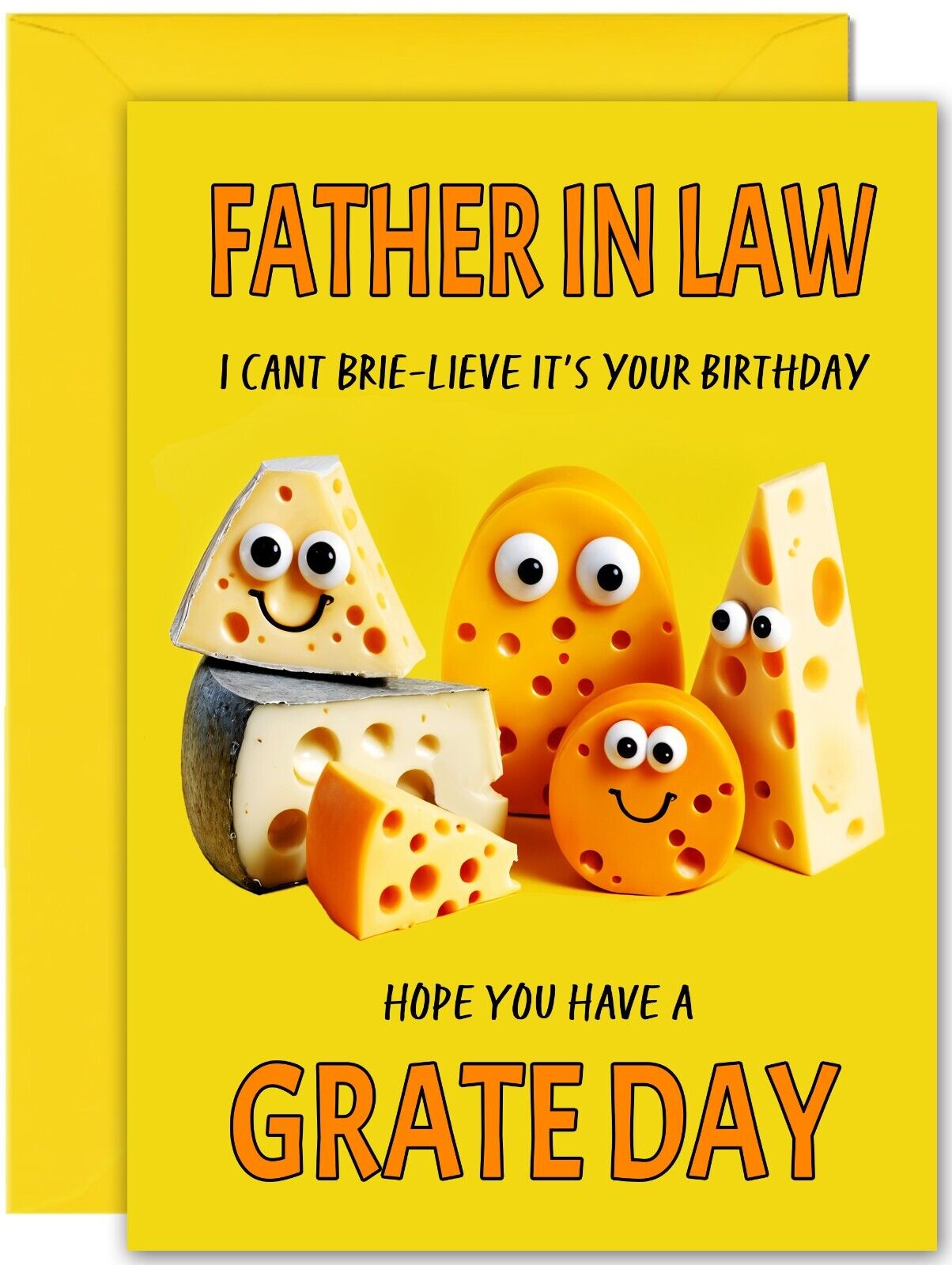 Cheesy Birthday Card - Large A5 Size - Cheese Funny