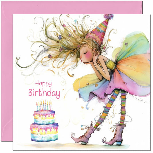 Birthday Card for Girls - Female ladies Cute Birthday Card for daughter niece