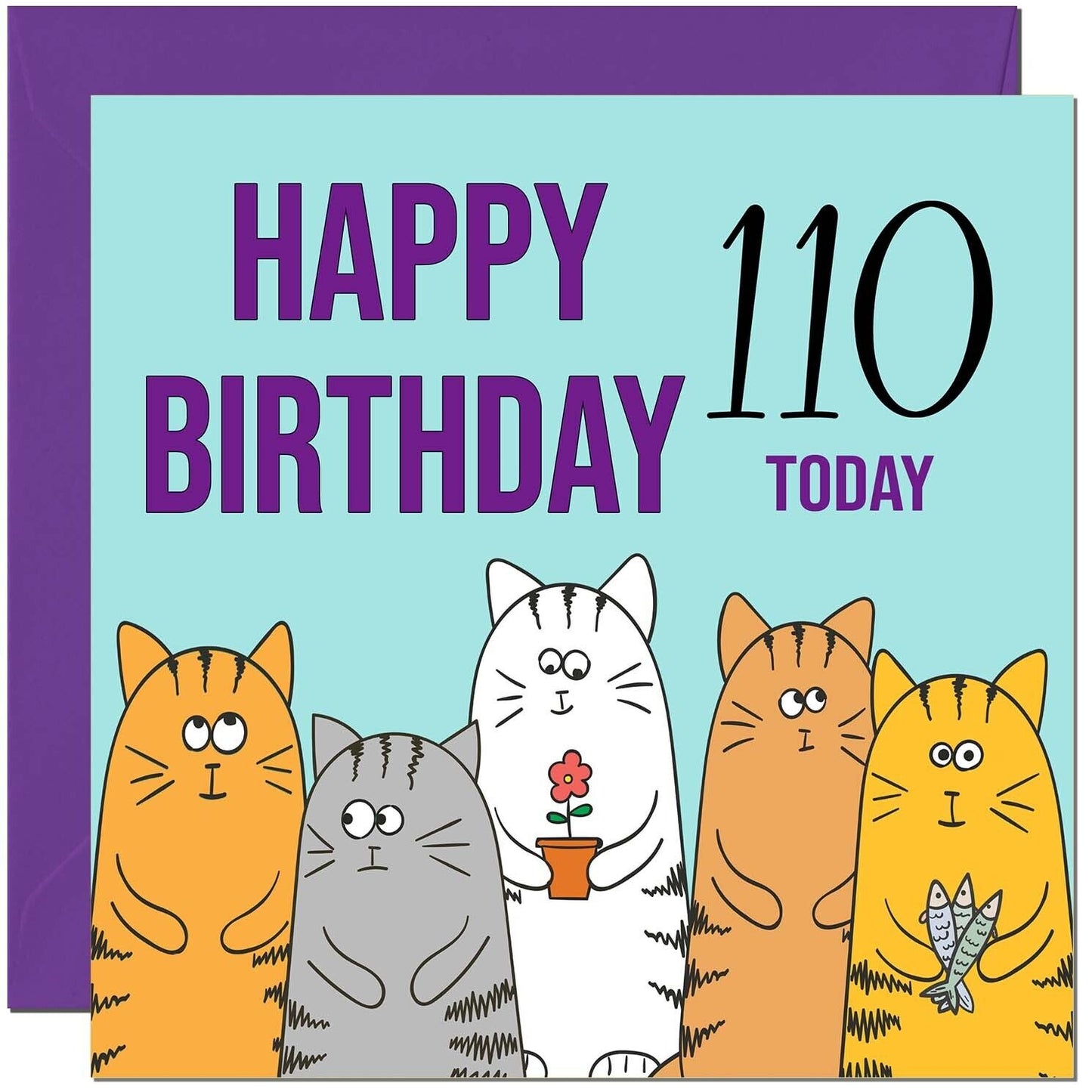 Happy Birthday Card - Cute Cats