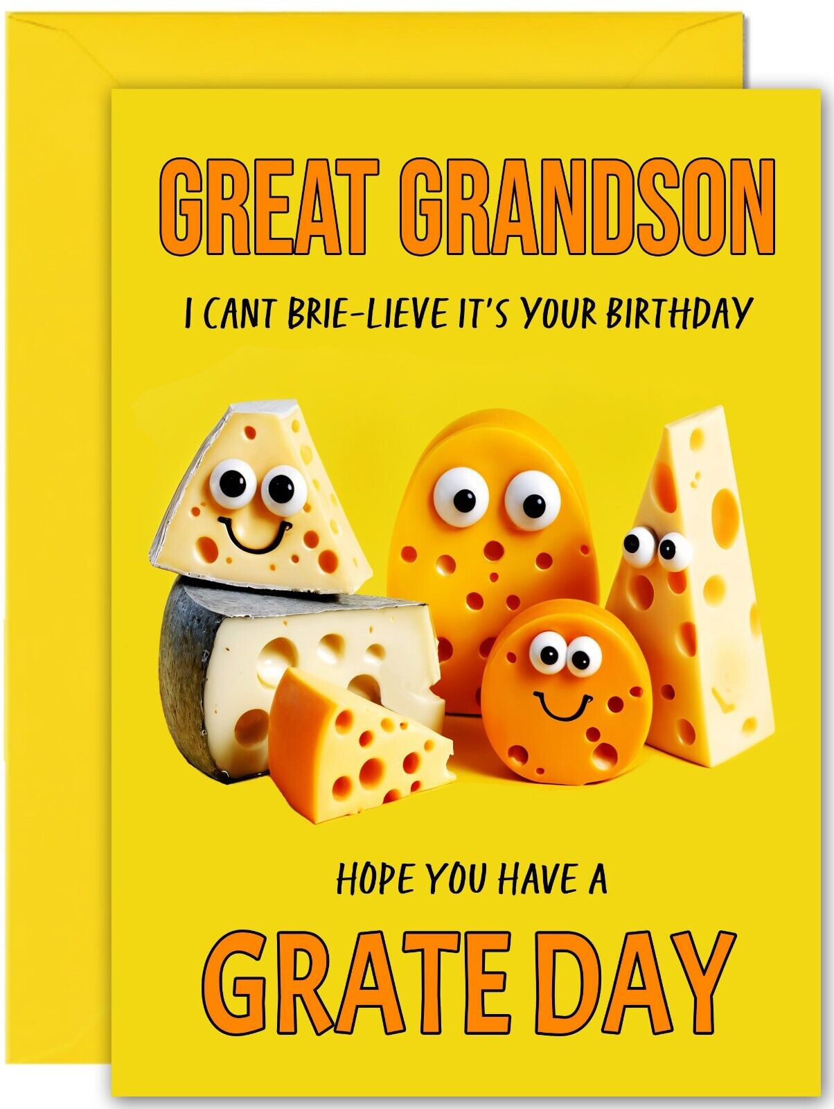 Cheesy Birthday Card - Large A5 Size - Cheese Funny