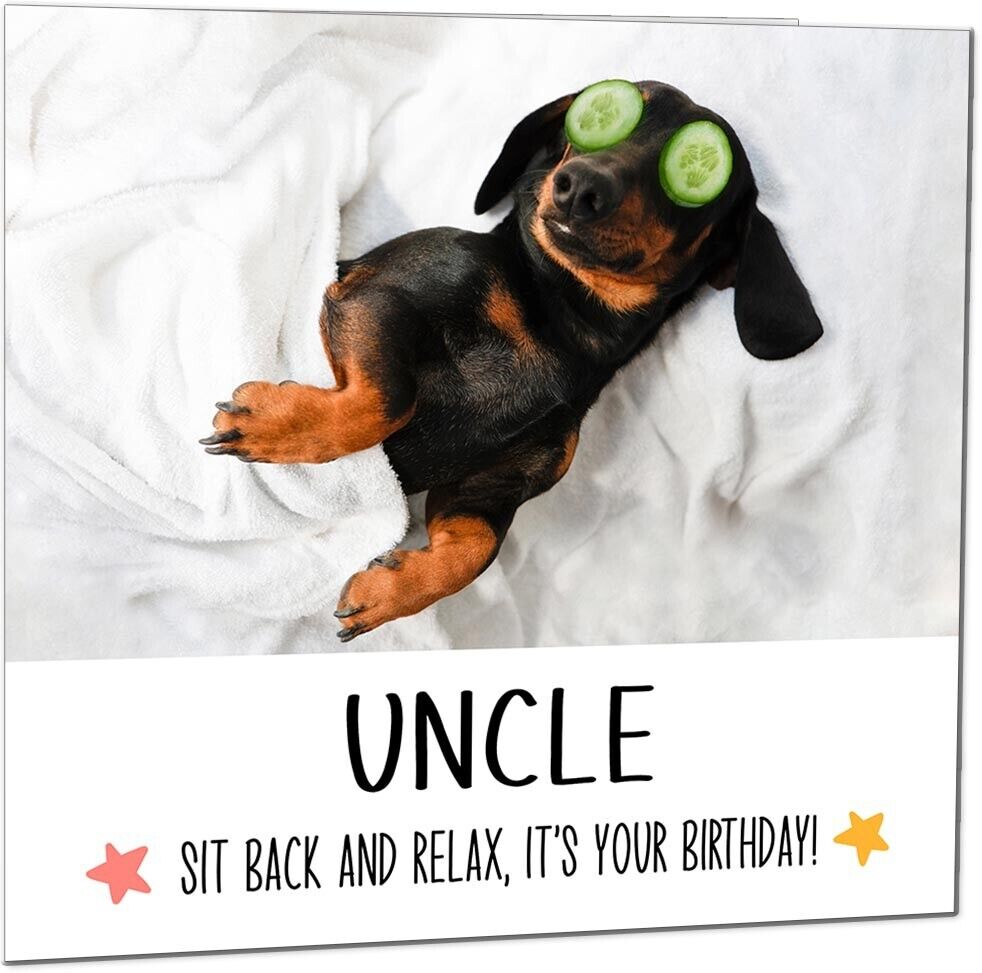 Birthday Card - Relax Dog Dachshund Funny