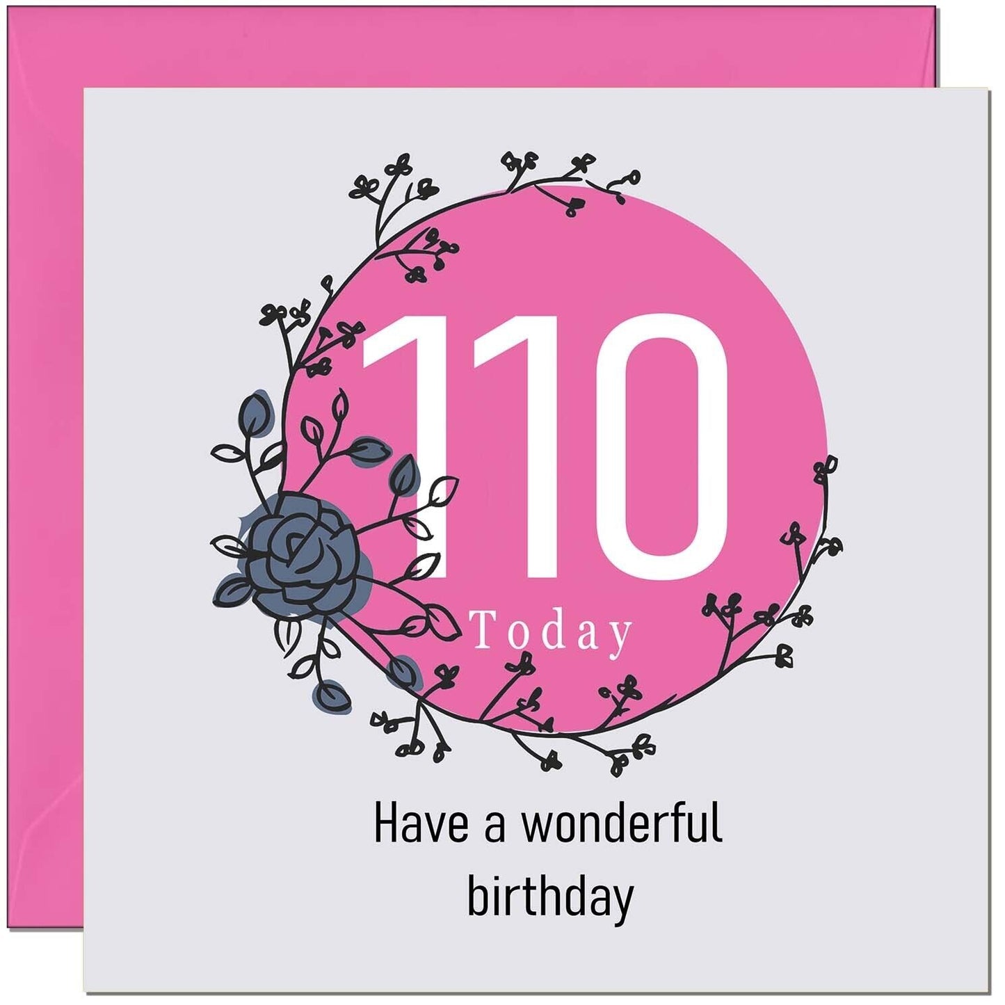 Birthday Card for Women Female - Classy Elegant Floral
