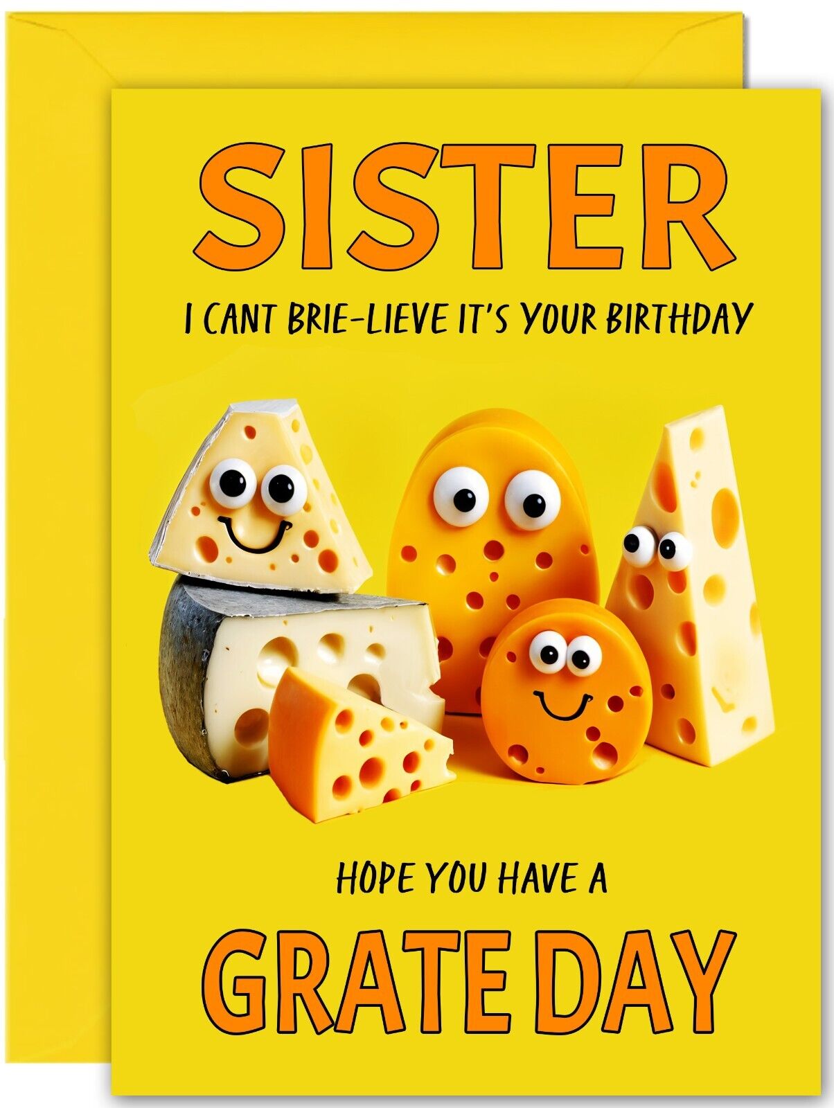 Cheesy Birthday Card - Large A5 Size - Cheese Funny