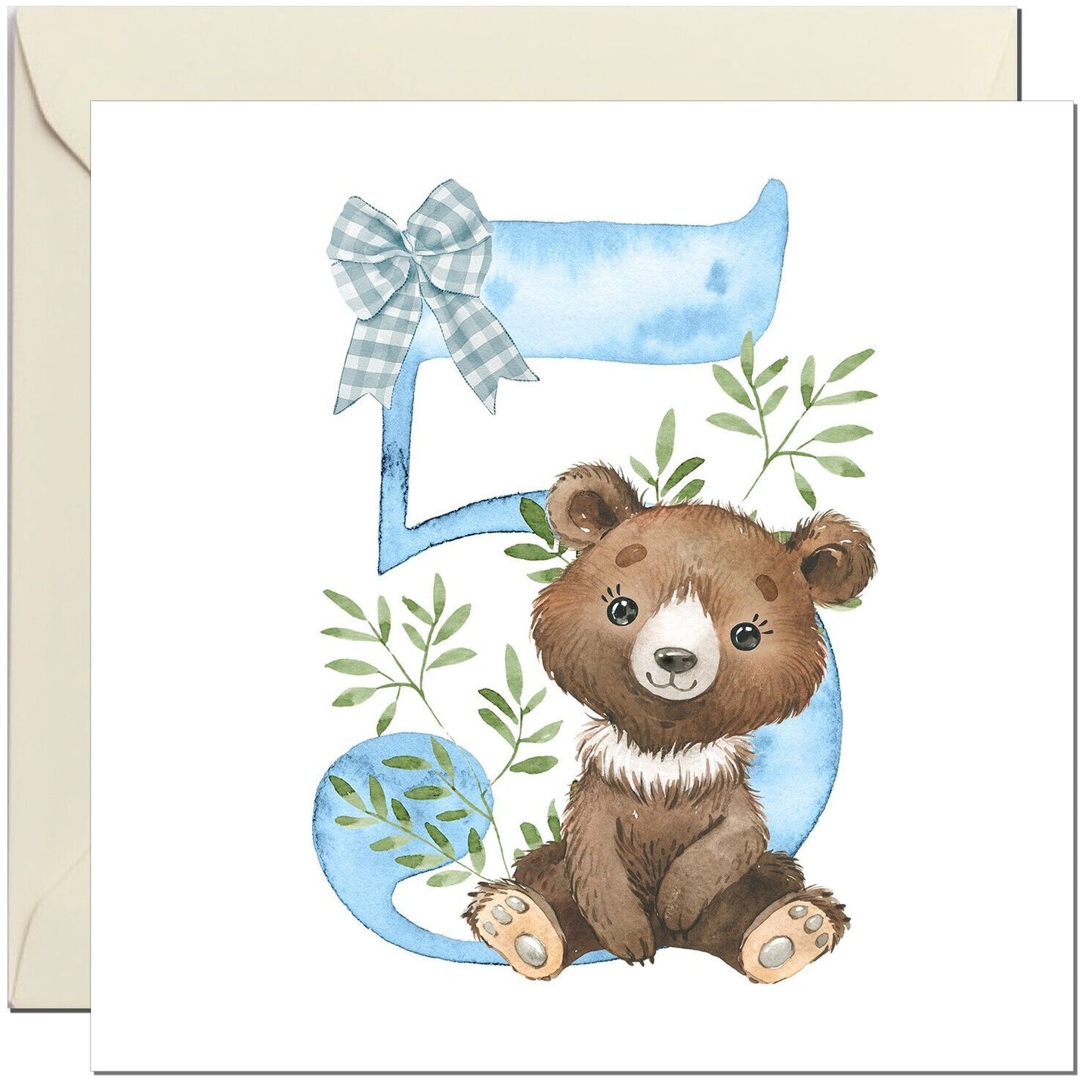 Birthday Card for Boys - Cute Teddy Bear Birthday Card for Baby Boy Infant todd