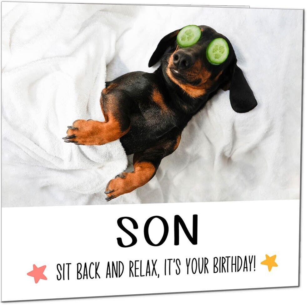 Birthday Card - Relax Dog Dachshund Funny