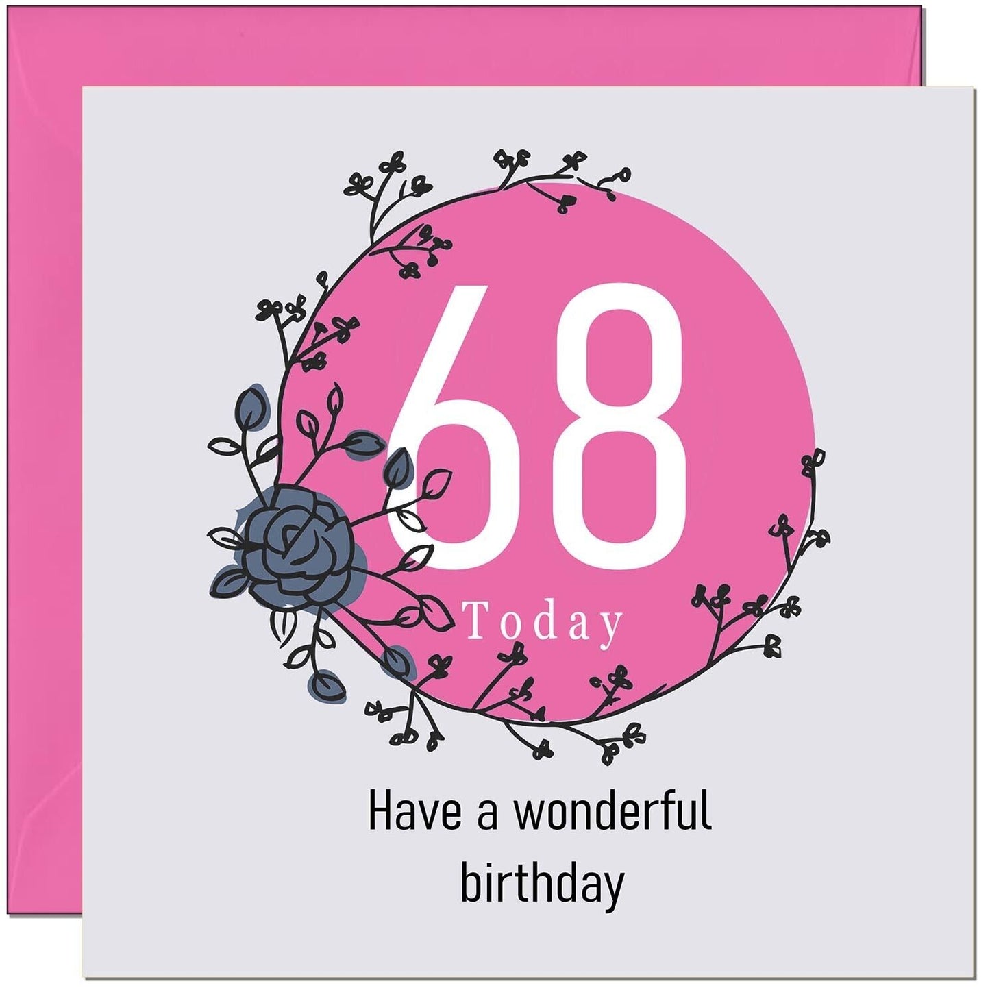 Birthday Card for Women Female - Classy Elegant Floral