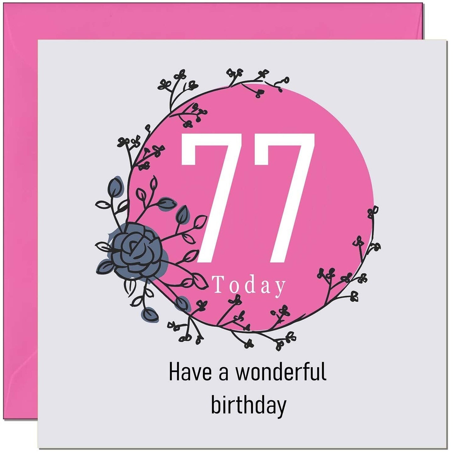 Birthday Card for Women Female - Classy Elegant Floral