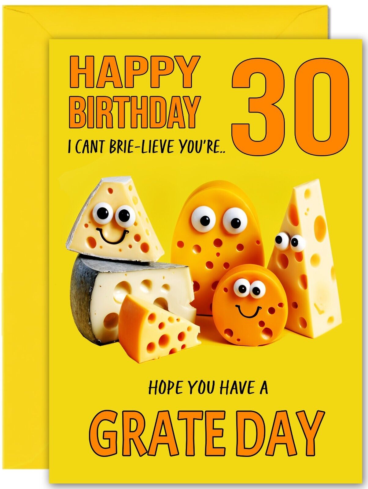 Cheesy Birthday Card - Large A5 Size - Cheese Funny