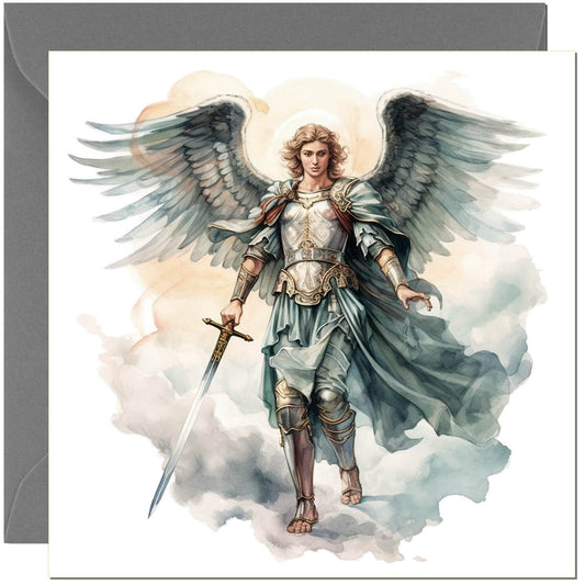 Archangel Michael Greeting Card - Saint Christianity Christian Card & Envelope
