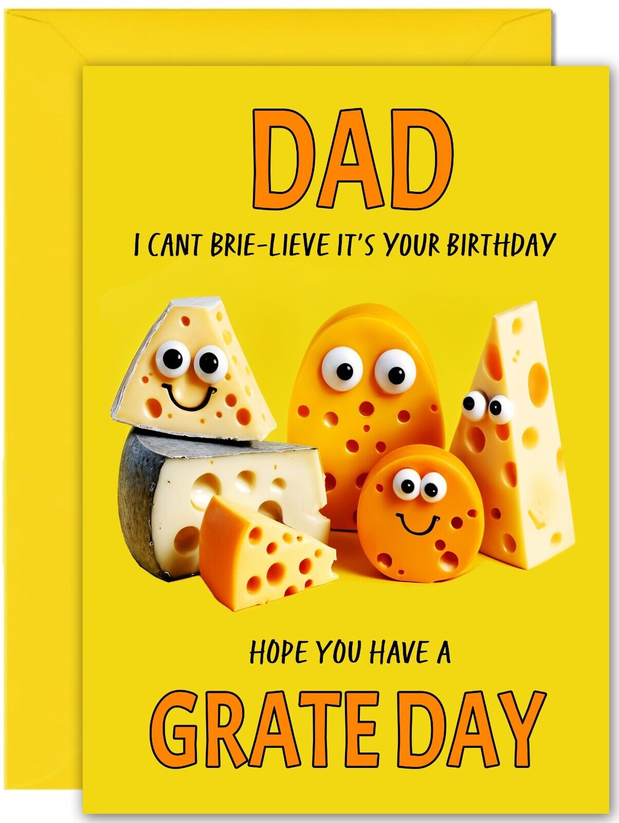 Cheesy Birthday Card - Large A5 Size - Cheese Funny