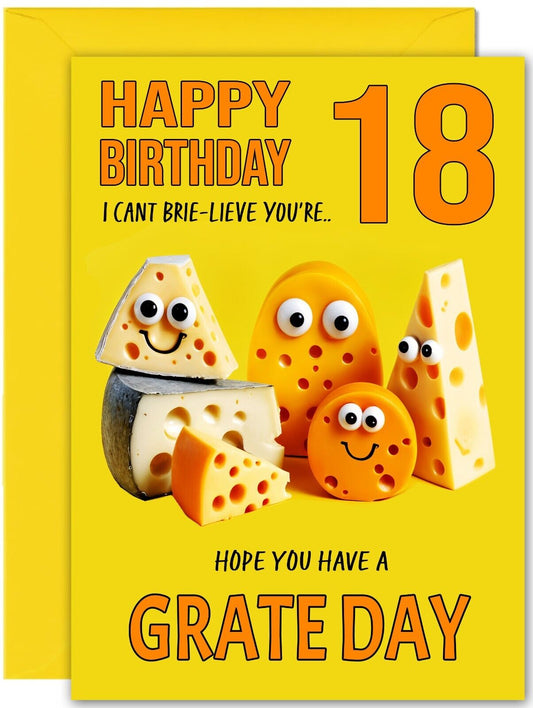 Cheesy Birthday Card - Large A5 Size - Cheese Funny