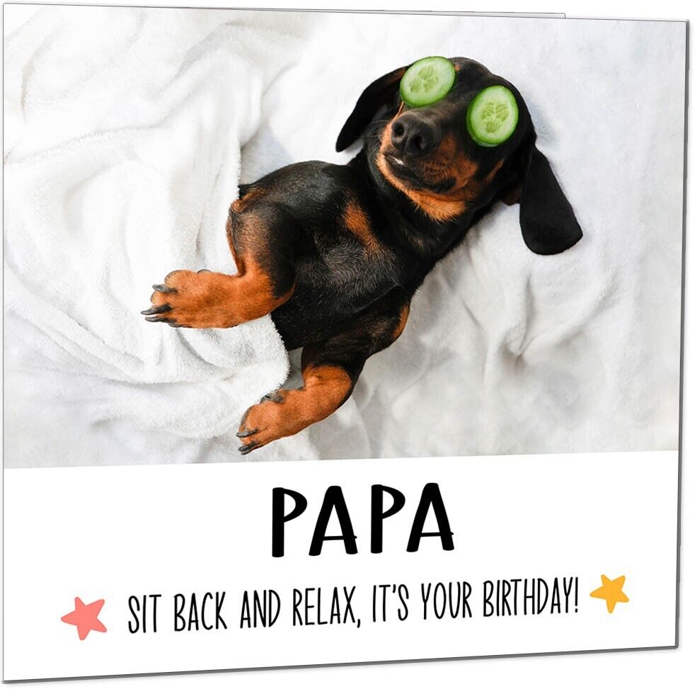 Birthday Card - Relax Dog Dachshund Funny