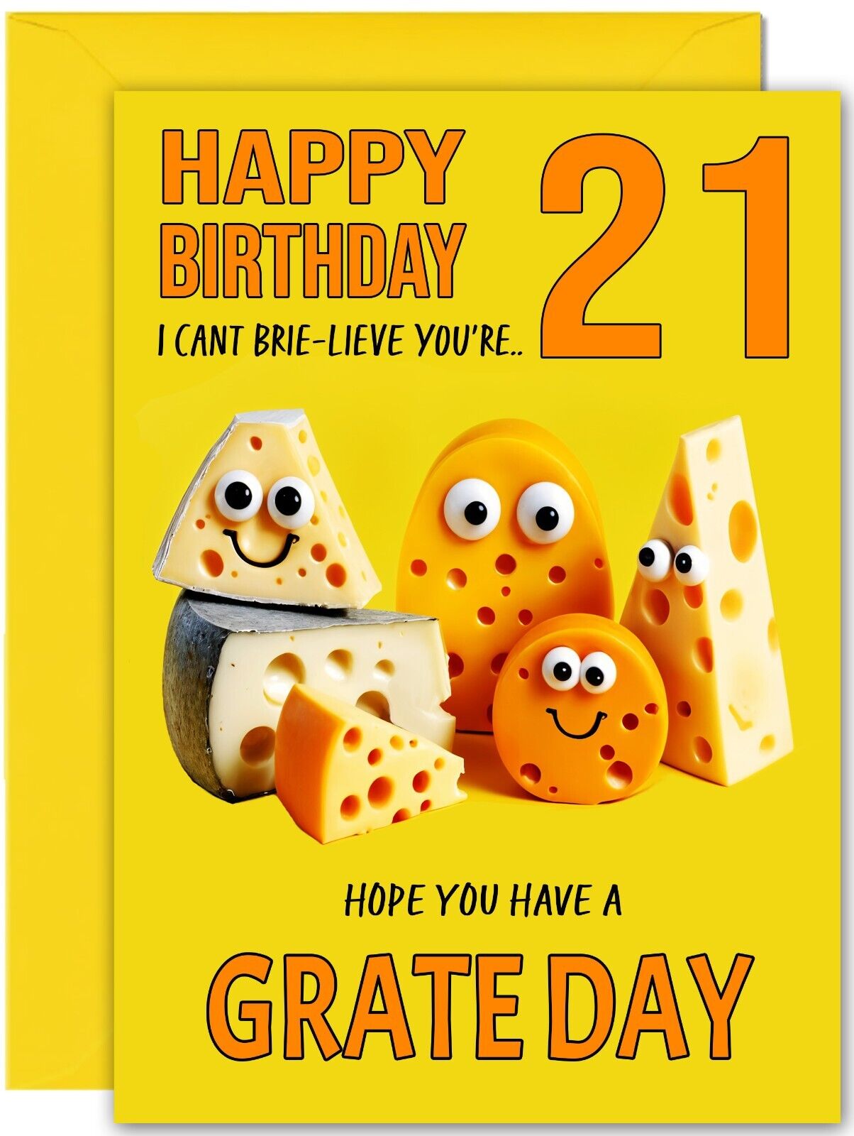 Cheesy Birthday Card - Large A5 Size - Cheese Funny